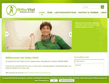 Tablet Screenshot of ortho-vital.at